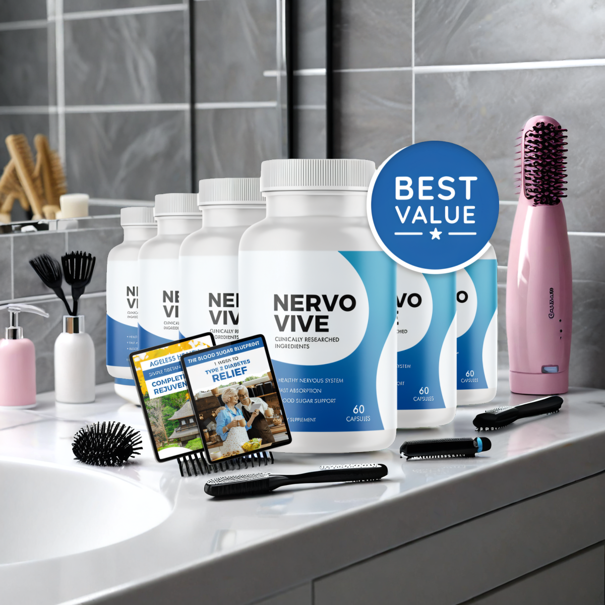 Nervovive - 6 Bottles + 2  Ebooks